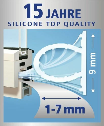 Flexibel Selbstklebend Silikon Dichtung Streifen Premium für Windows Isolierte - Bild 2 von 4