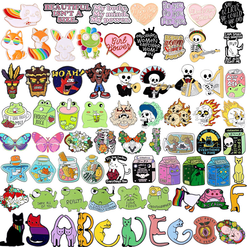 Cartoon Animal Cat Enamel Brooch Pin Lapel Collar Pin Corsage Badge Jewelry Gift
