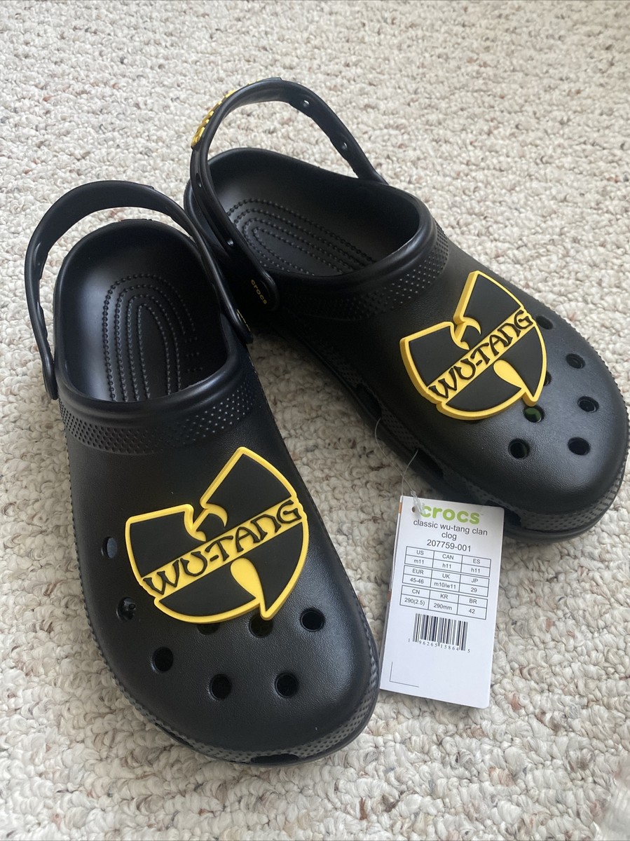 Wu Tang Clan Crocs Size 11 Men Brand New & Jibbitz 5 pack Wu Tang Clan Crocs Size 11 Men Brand New & Jibbitz 5 pack