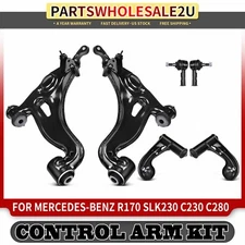 6x Front Upper Lower Control Arms for Mercedes-Benz C220 C230 SLK230 CLK55 AMG
