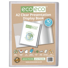 eco eco A2 40 Pocket Presentation Display Book Clear Home Office
