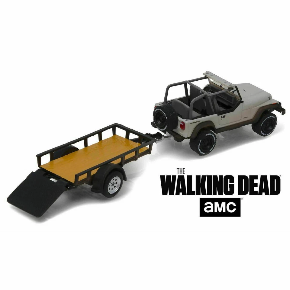 GREENLIGHT 1/64 THE WALKING DEAD MICHONNE'S JEEP WRANGLER YJ AND TRAILER 32080-B - Image 3 of 3