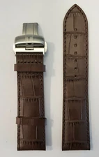 Original Tissot Powermatic 22mm T086408A / T086407A Brown Leather Strap Band 