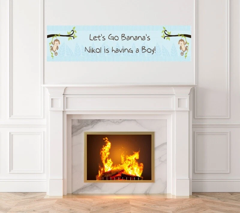 Mono - Banner impreso Baby Shower - Banner mono interior exterior Foto 3 de 4