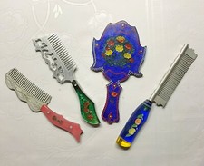 Vintage Hairbrush Hair Comb Mirror Handmade - Prison Art - ITK USSR