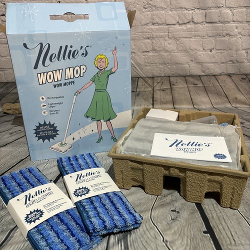 Nellies wow mop new in box lightweight rechargeable eco friendly extra