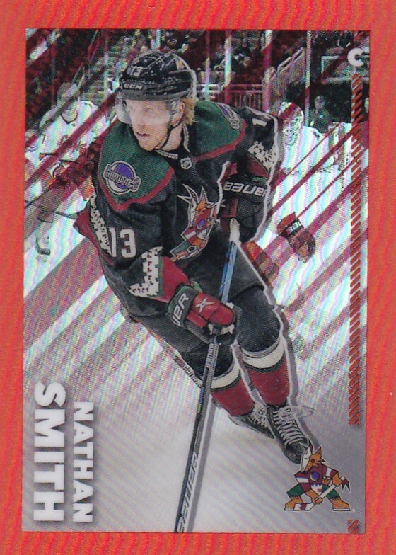 2022-23 TOPPS CHROME NHL STICKER #34 Nathan Smith - Arizona SP ORANGE /25 MADE
