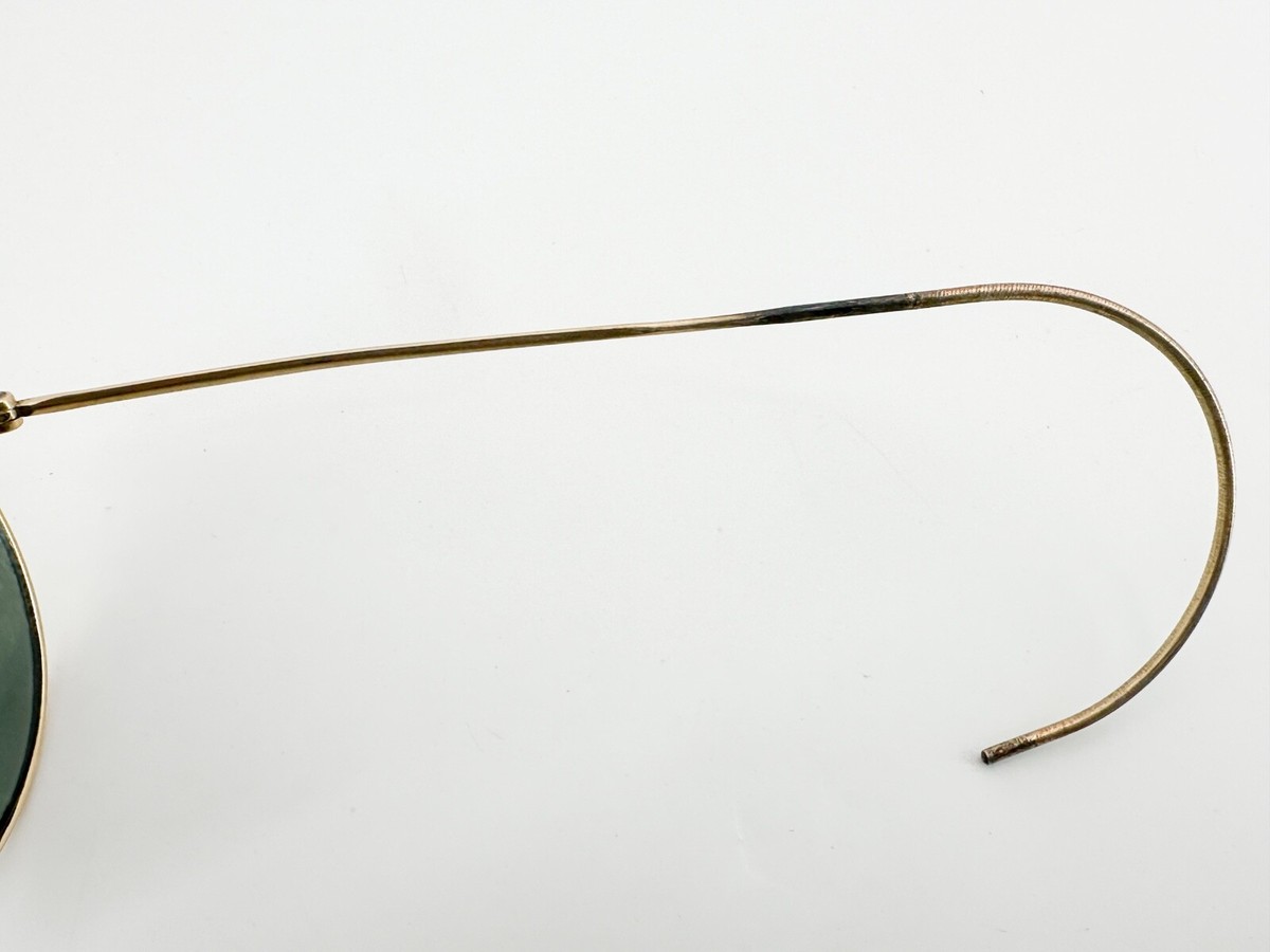 Vtg B&L RAY BAN 1/30 10K GO Sunglasses FRAMES Shooter Aviator