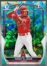2023 1st Bowman Chrome Randy De Jesus Aqua Sapphire Refractor Parallel /55