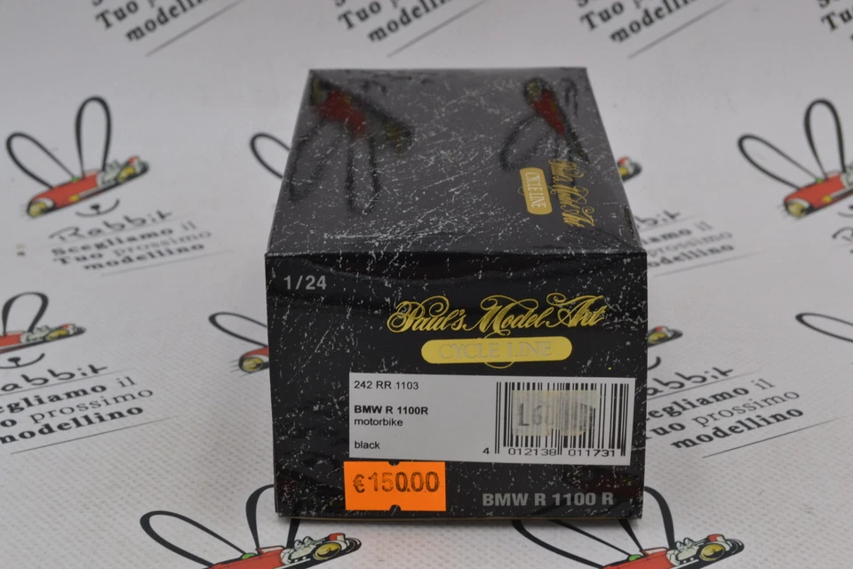 DIE CAST " BMW R 1100  - MOTORBIKE - BLACK " MINICHAMPS SCALA 1/24 (242 RR1103) - Immagine 3 di 3