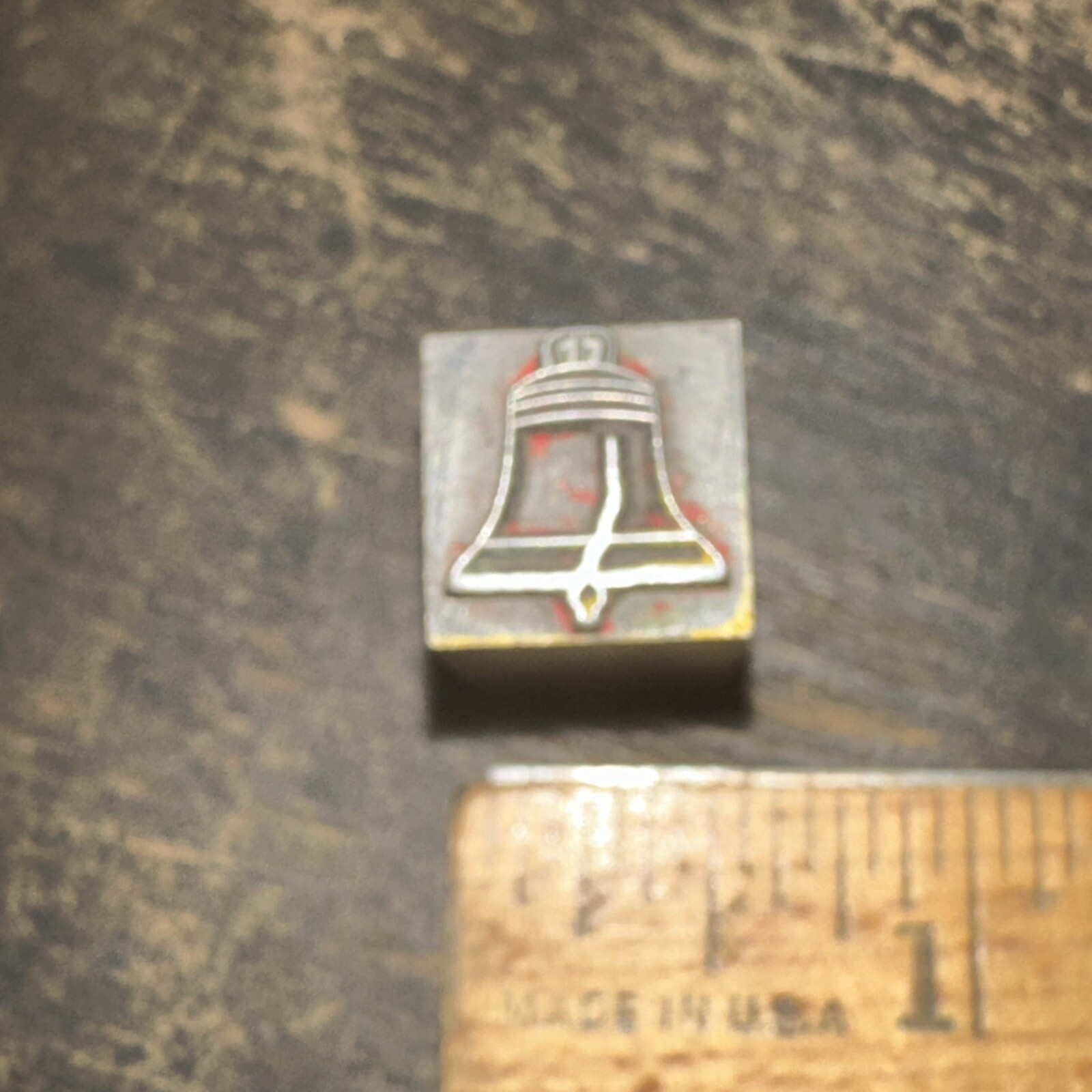 Print Block “ Liberty Bell “ Lead Print Block Small. Nice Details!