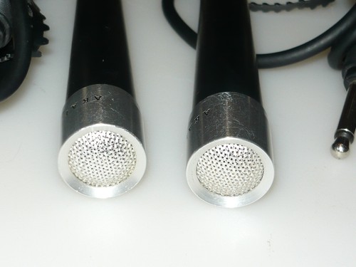 Pair Of Akai ADM-14 Microphones Tested Working Japan - Picture 3 of 5