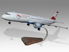 Airbus A321 Austrian Airlines Desk Wood Airplane New Model Large Scale 1/100