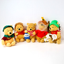 Walt Disney Store Winnie the Pooh Lot of 5 Different Mini Bean Bag Plush NWT
