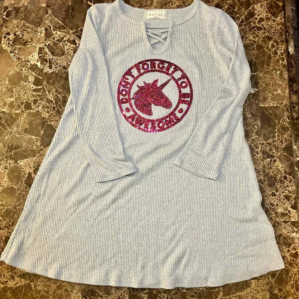 Lote de 10 camisas jeans leggings suéter unicornio lentejuelas brillo Justice Girls Foto 3 de 4