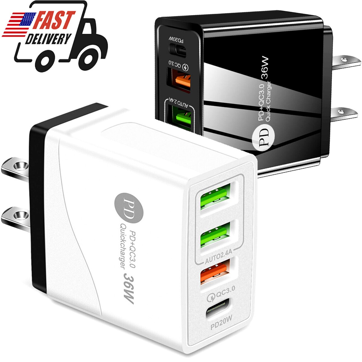 USB Fast Quick Wall Charger Adapter USB Port for Android Samsung Galaxy  iPhone