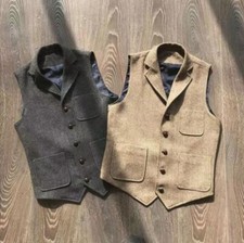New Men's Retro Packet Business Vest Spring/ Fall Sleeveless Jacket Casual coat