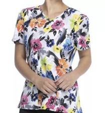 Scrubstar Botanical Floral Scrub top, V-neck
