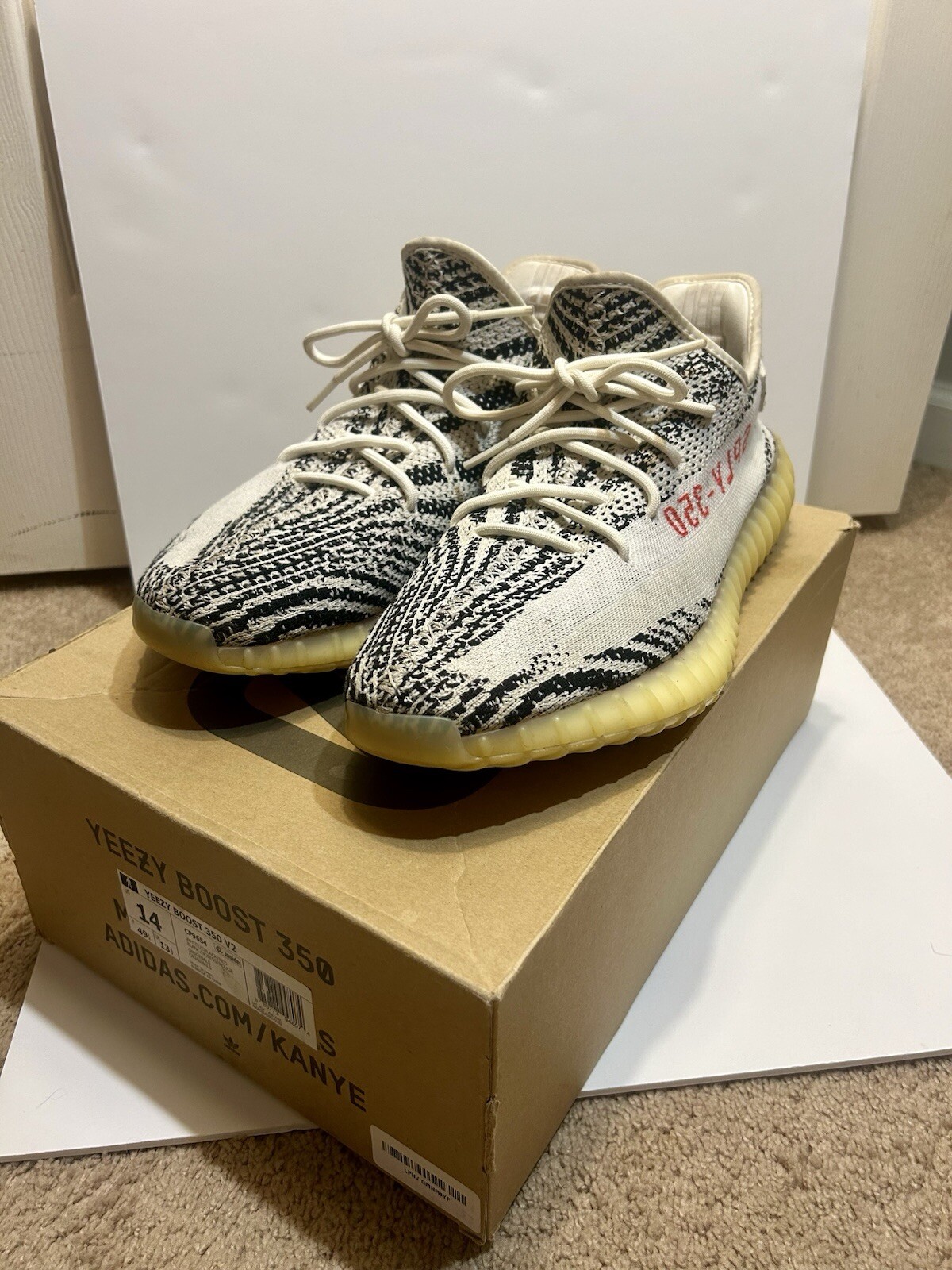 Size 14 - adidas Yeezy Boost 350 V2 Low Zebra ⚪️⚫️