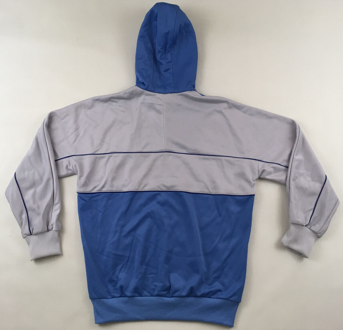 Adidas 1980s Longbeach hoodie hooded track top blue grey Adidas 1980s Longbeach hoodie hooded track top blue grey