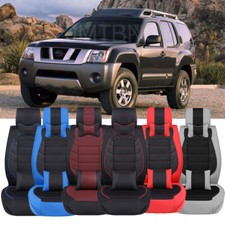 For Nissan Xterra Leather Front Rear Car Seat Covers 5-seats Cushion Full Set
