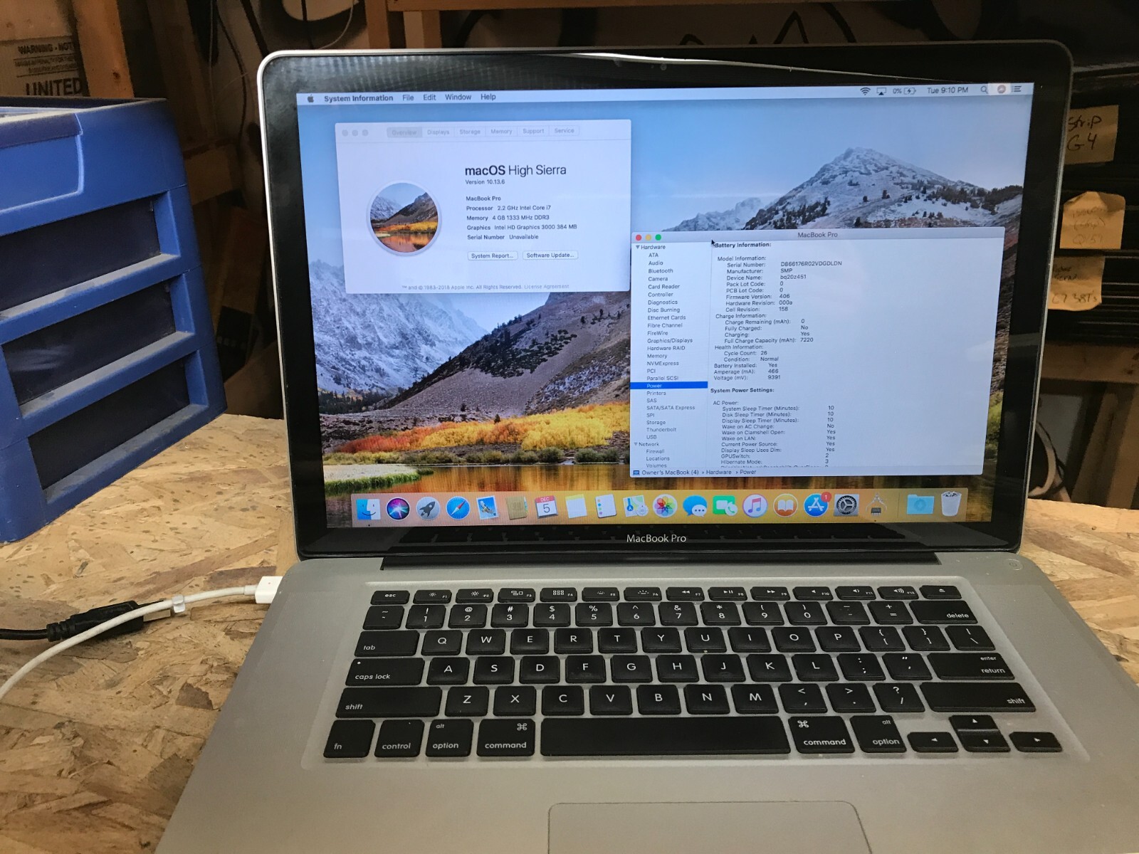 Apple Macbook Pro Early 2011 15” Intel Core i7 2.2GHz 4GB / 500GB / OSX