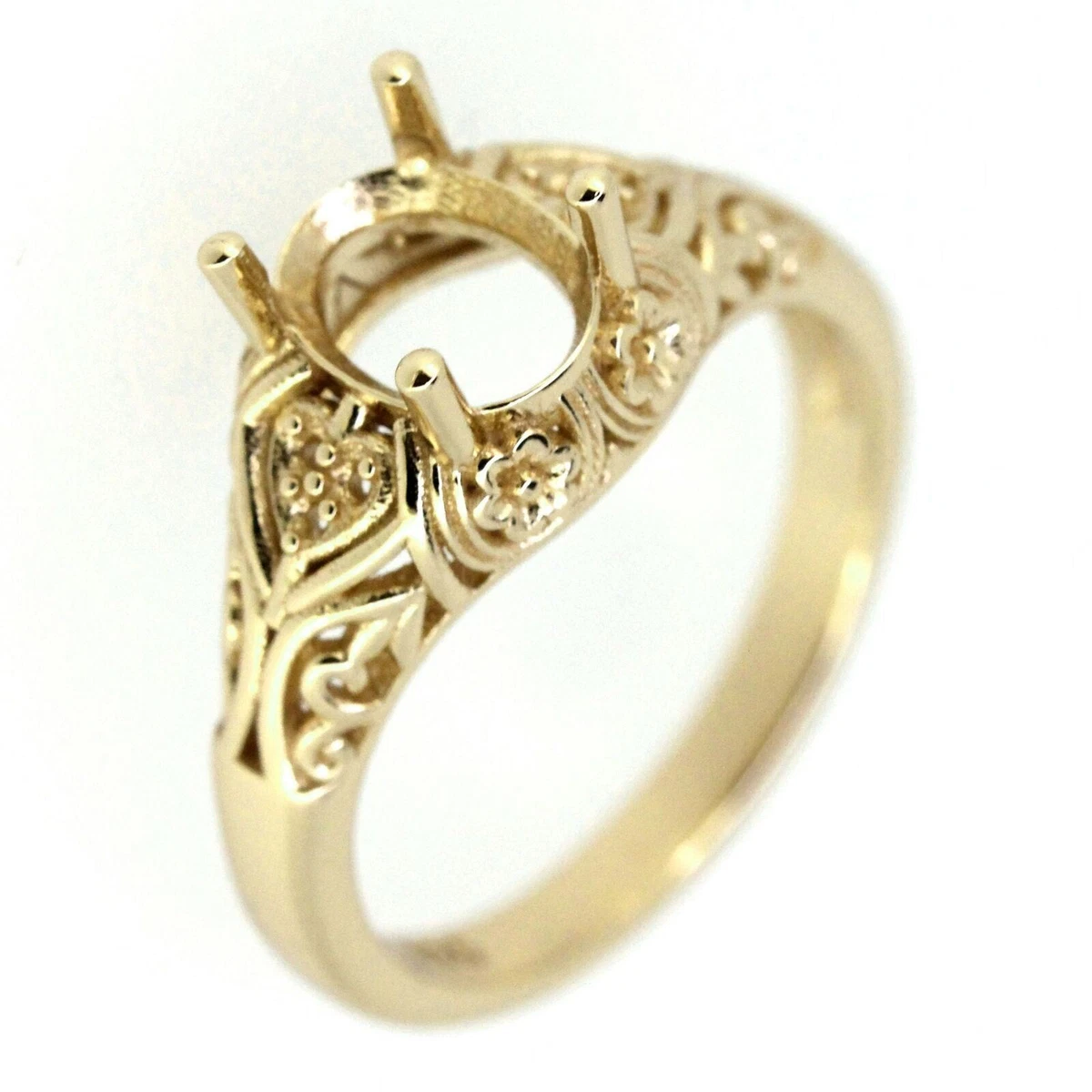 Oval semi deals mount ring settings