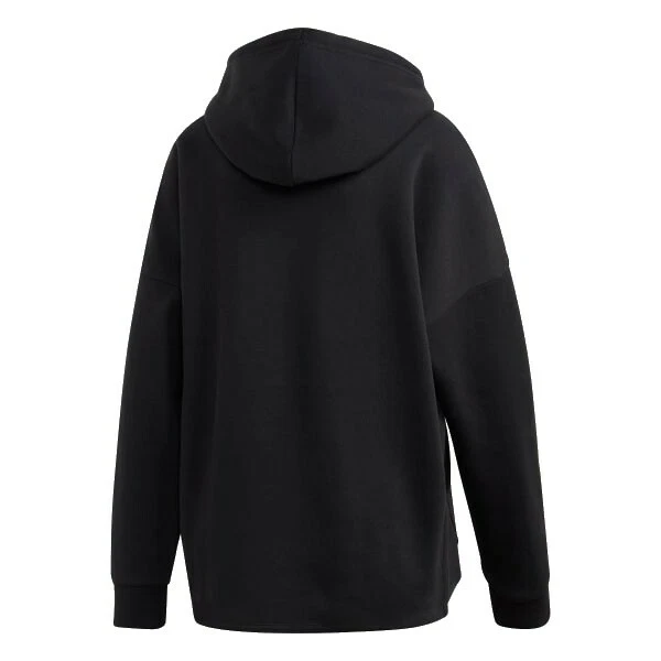 Felpa con cappuccio Balenciaga con schienale lucido tirata nero rosa logo stampato pile spazzolato uomo