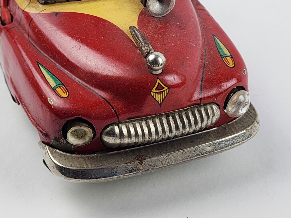 Mizuno Japan Electromobile Tin Fire Chief Buick Tin Litho Car Not