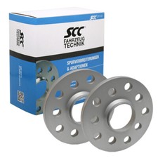 2x Spurverbreiterung 20mm LK 5x112 40mm Gesamt SCC Distanzscheibe D66,6mm Silber