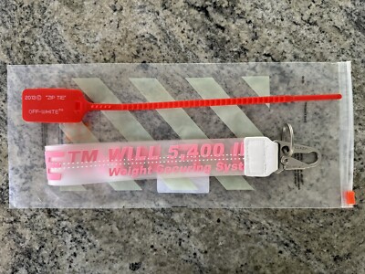 OFF-WHITE Lanyard Keychain w/ Industrial Clasp - Bright Pink On