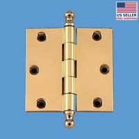 Door Cabinet Hinge 3 X 3 Square Solid Brass Ball Tip | Renovator's Supply Door Cabinet Hinge 3 X 3 Square Solid Brass Ball Tip | Renovator's Supply
