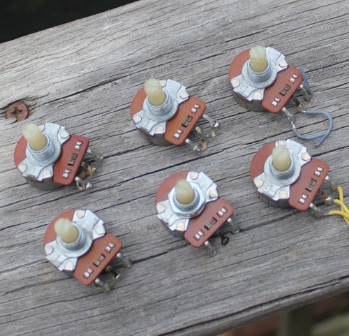 Vintage 1983 Fender CTS Potentiometers 2nd week 1983 10K Pots 1980's Set of 6 - Picture 2 of 10