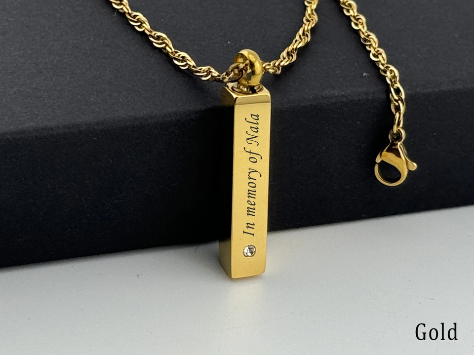 Collar de urna personalizado para cenizas - Joyería de cremación para cenizas humanas Foto 3 de 4