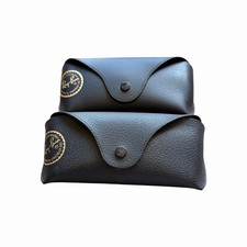 Lot of 2 Authentic Ray-Ban Black Sunglasses Cases Replacement Snap Closure