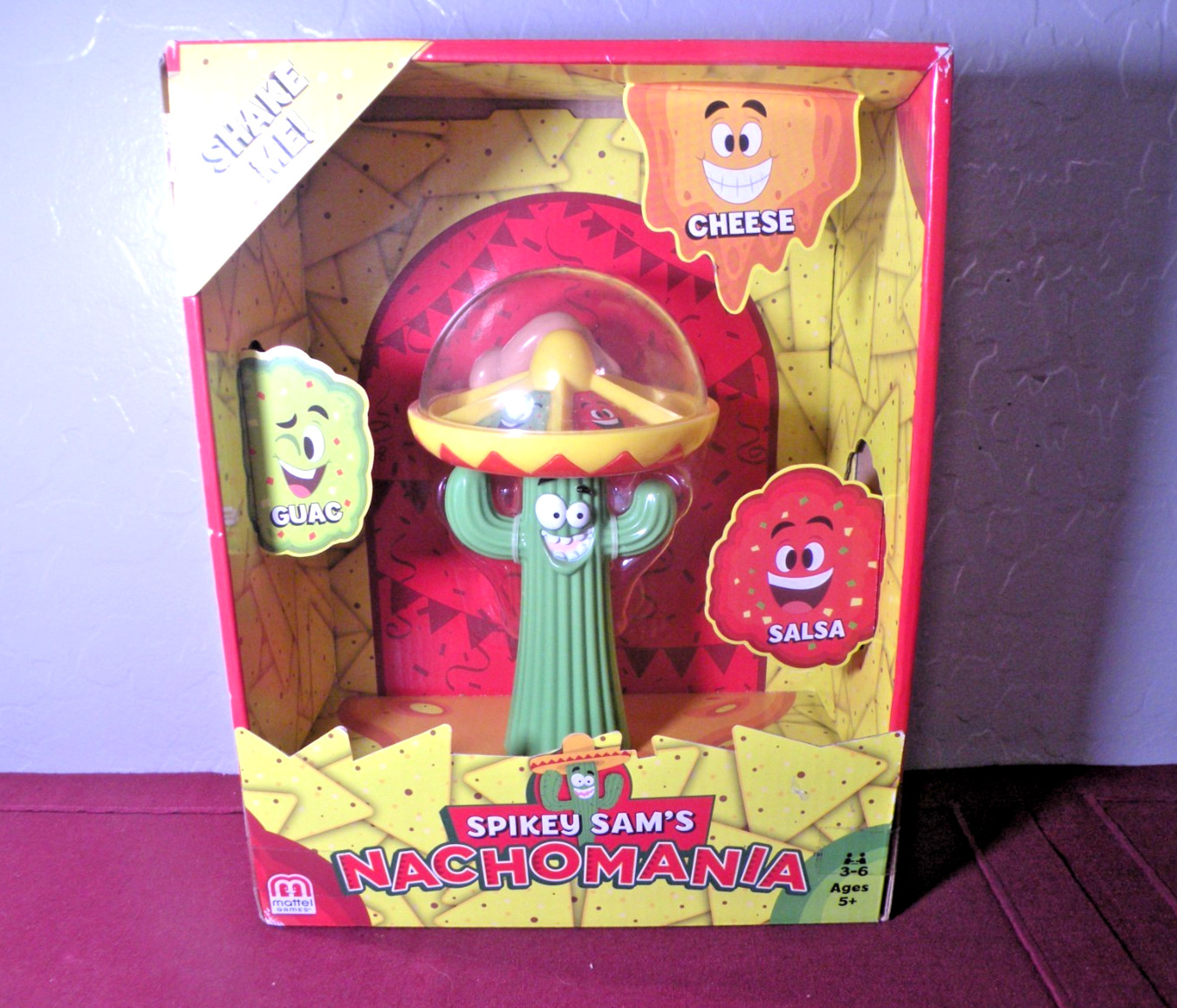 Spikey Sam's Nachomania Game de Mattel Games cinqo de mayo nachos juego salsa