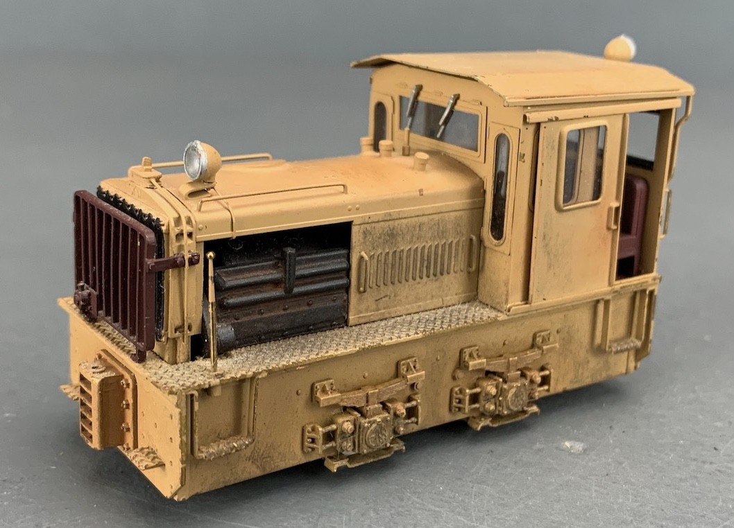 On3 Scale Brass Internal Combustion Sakai Works Locomotive, Yellow