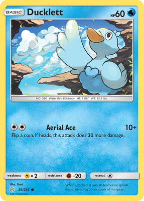 Ducklett (59/236) [Sun & Moon: Cosmic Eclipse] Near Mint Reverse Holofoil