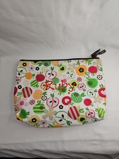 Thirty One Apple Blossom Zipper Pouch "RUBY" Embroidered 3045282AS11 12.5x9.5"