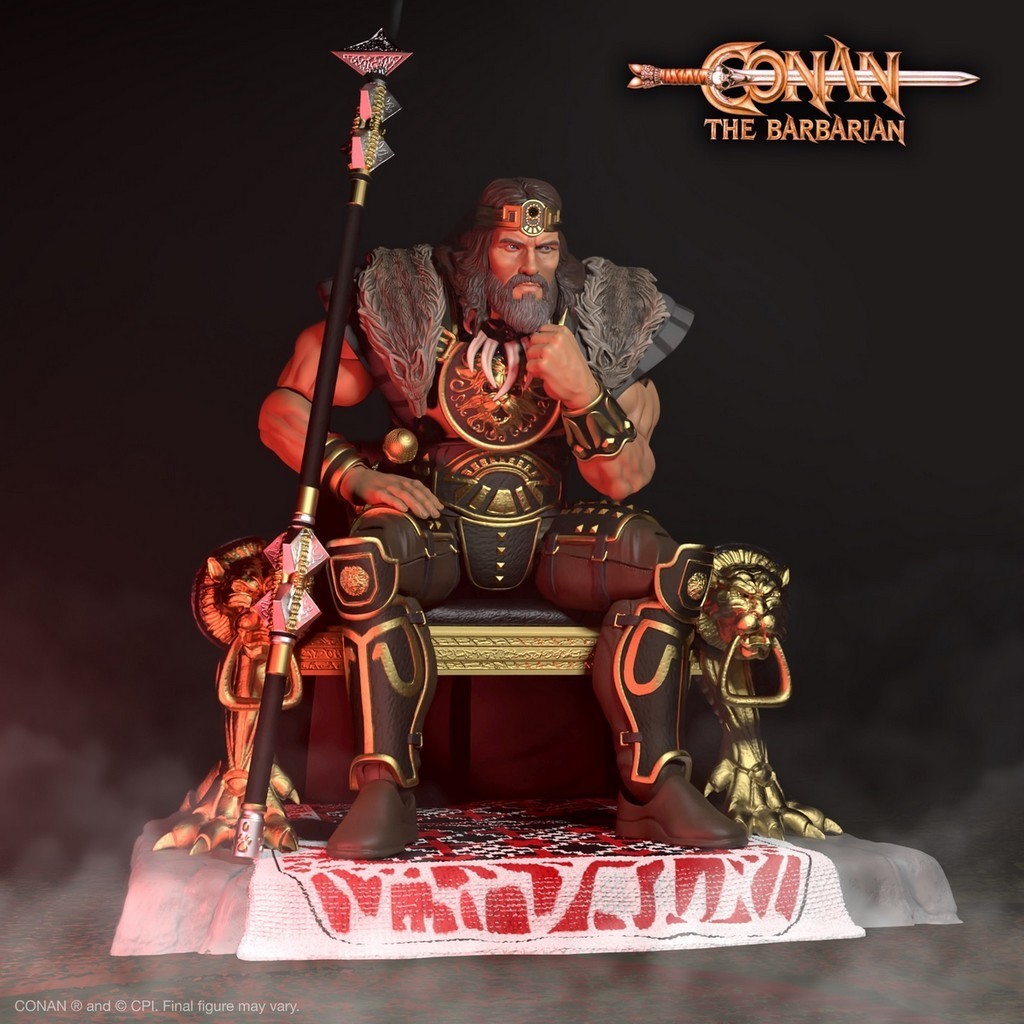 Conan el Barbaro Ultimates Wave 4 - King Conan 7 inch + Trono Super7 Barbarian