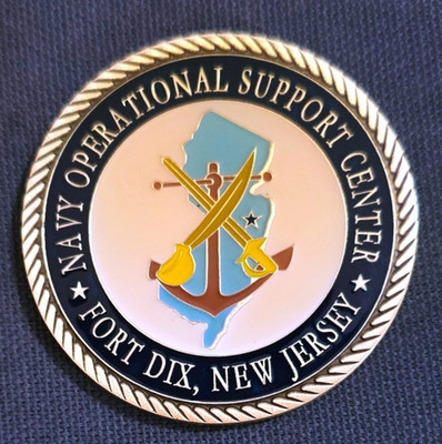 Awesome 2'' USN Navy Chief CMDCM BZ Award Challenge Coin NOSC Fort Dix New Jersey