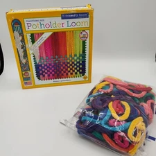 Harrisville Friendly Loom 7" Potholder Kit Metal Loom & 2 Bags Loops USA