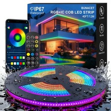 40ft COB RGB IC LED Strip Lights, Bright Dream 40FT RGB IC, RGB Smart IC
