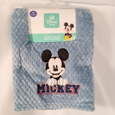 Disney Baby Mickey Mouse Super Soft Blanket Blue 30x40 New in Packaging
