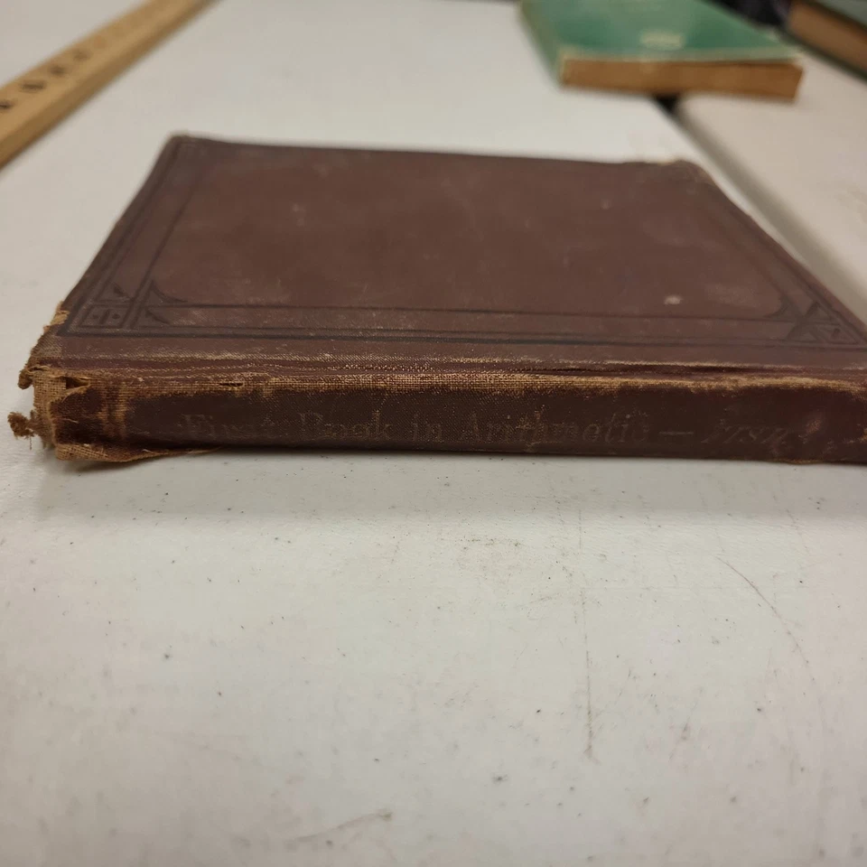 Robinson's Shorter Course First Book Arithmetic 1880s Antique School Book Math Foto 3 de 4