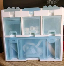 Wilton Ultimate Cake Decorating Set Tool Kit Caddy Storage w Fondant Tools Blue