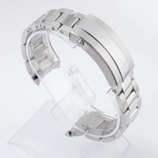 Cinturino orologio acciaio massiccio 22 mm fibbia scorrevole adatto a Breitling Superocean 42/44 mm