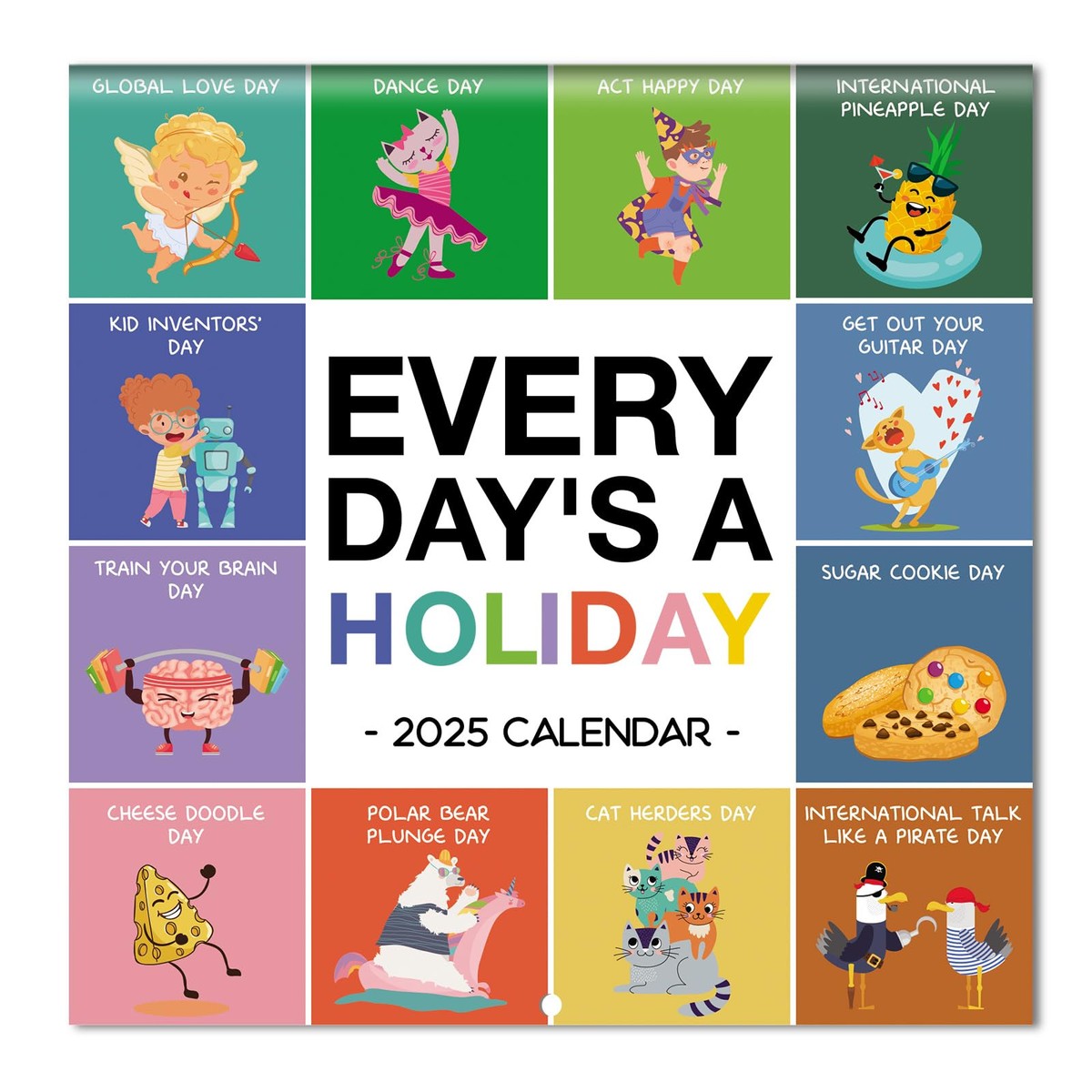 2025 Wall Calendar - Every Day's A Holiday 2025 Calendar, from January 2025 t... | eBay 2025-wall-calendar-every-day-s-a-holiday-2025-calendar-from-january-2025-t-ebay