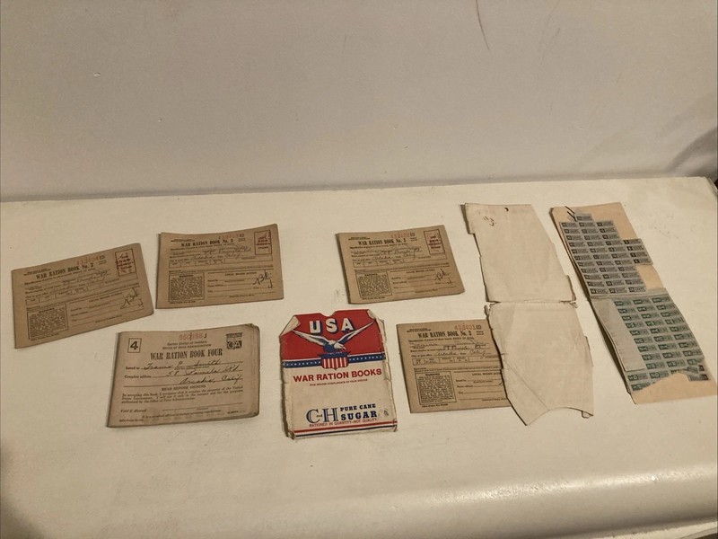 Huge Lot of WW2 War Ration Books with Stamps  And More!