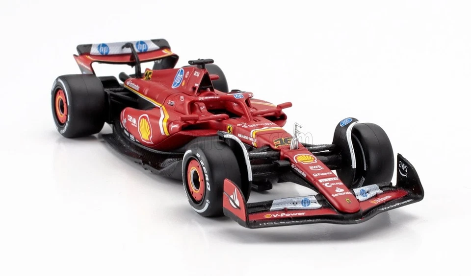 MODELLINO AUTO STATICO BURAGO FERRARI F1 SF24 LECLERC MONZA GP 2024 SCALA 1/43 - Immagine 4 di 4